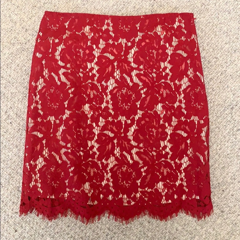 💋Lucy Paris Red Lace Skirt💋
